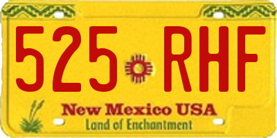 NM license plate 525RHF