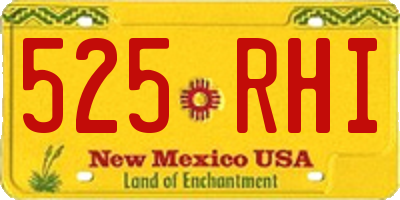 NM license plate 525RHI