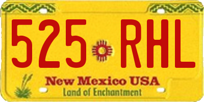 NM license plate 525RHL