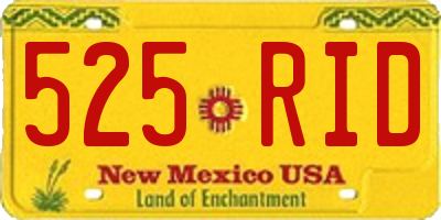 NM license plate 525RID