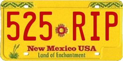 NM license plate 525RIP