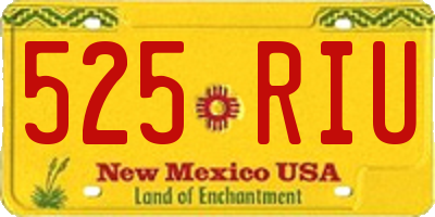 NM license plate 525RIU
