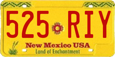 NM license plate 525RIY