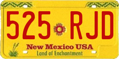 NM license plate 525RJD