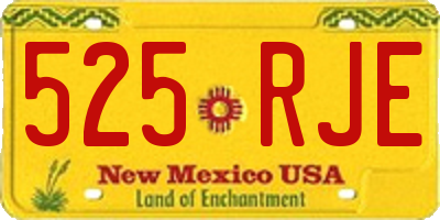 NM license plate 525RJE