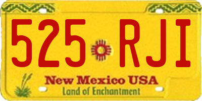 NM license plate 525RJI