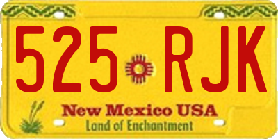 NM license plate 525RJK