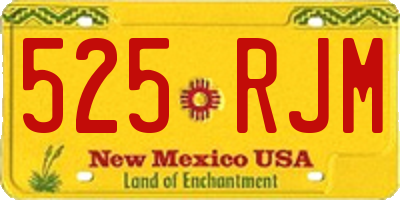 NM license plate 525RJM