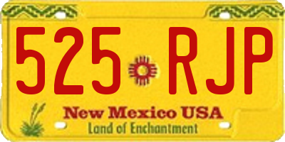 NM license plate 525RJP