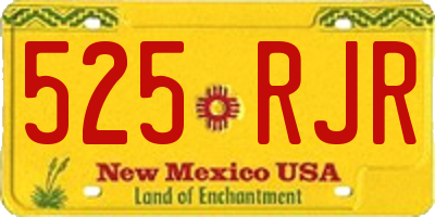NM license plate 525RJR