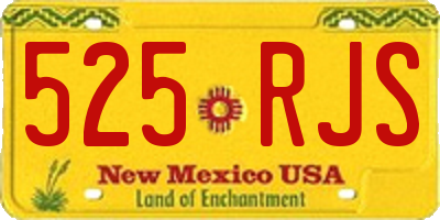 NM license plate 525RJS