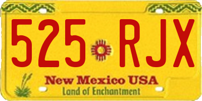 NM license plate 525RJX