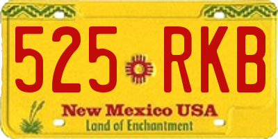NM license plate 525RKB