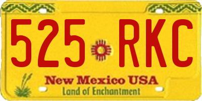NM license plate 525RKC