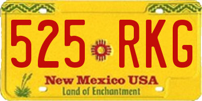 NM license plate 525RKG