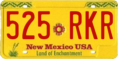 NM license plate 525RKR