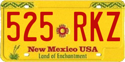 NM license plate 525RKZ