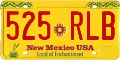 NM license plate 525RLB