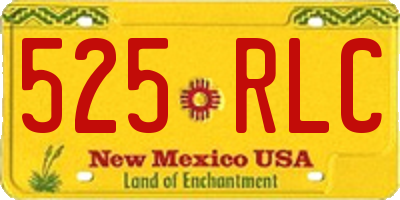 NM license plate 525RLC