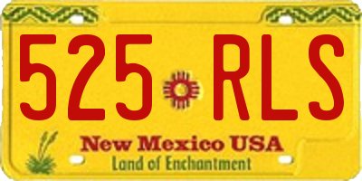 NM license plate 525RLS