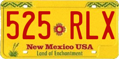 NM license plate 525RLX