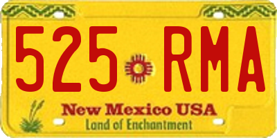 NM license plate 525RMA