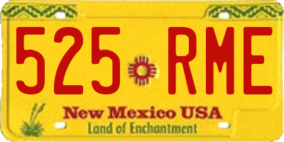 NM license plate 525RME