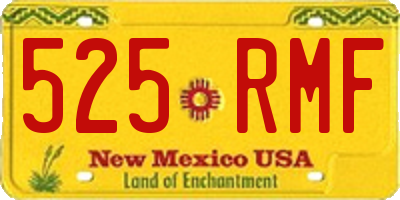 NM license plate 525RMF