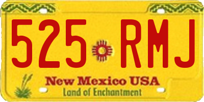 NM license plate 525RMJ