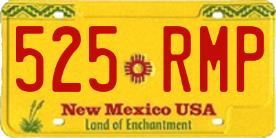 NM license plate 525RMP