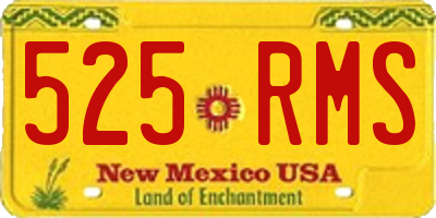 NM license plate 525RMS