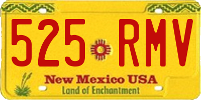 NM license plate 525RMV