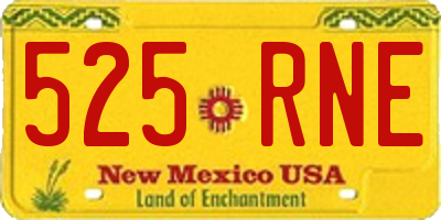 NM license plate 525RNE