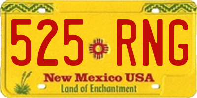 NM license plate 525RNG