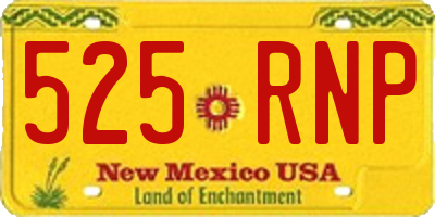 NM license plate 525RNP