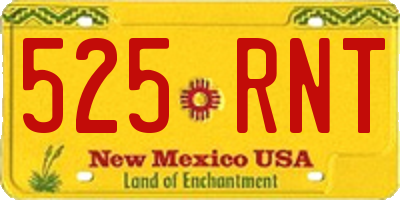 NM license plate 525RNT