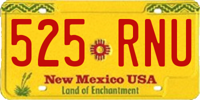 NM license plate 525RNU