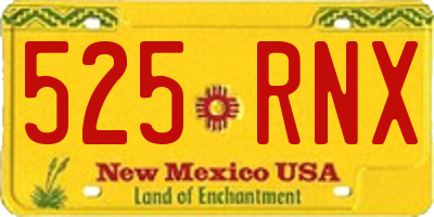 NM license plate 525RNX