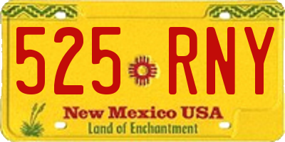 NM license plate 525RNY