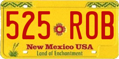 NM license plate 525ROB