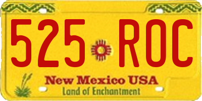 NM license plate 525ROC
