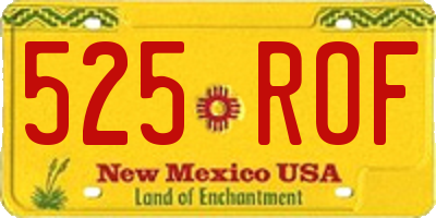 NM license plate 525ROF