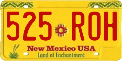 NM license plate 525ROH