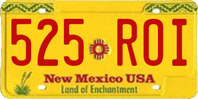 NM license plate 525ROI