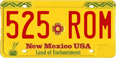NM license plate 525ROM