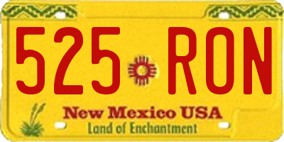 NM license plate 525RON