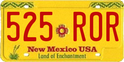 NM license plate 525ROR