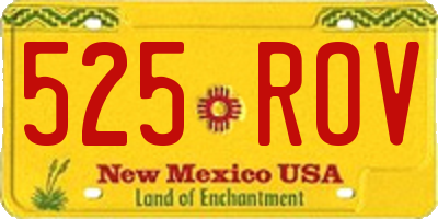 NM license plate 525ROV