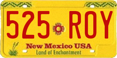 NM license plate 525ROY