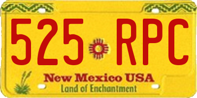 NM license plate 525RPC